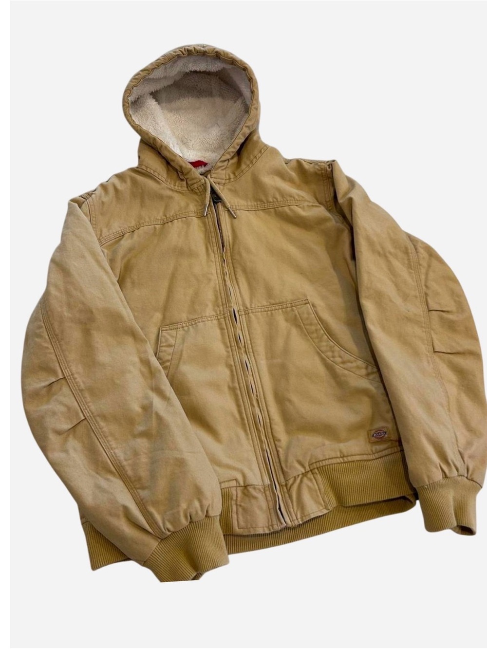 Large Dickies cotton duck canvas jacket with Sherpa fleece lining